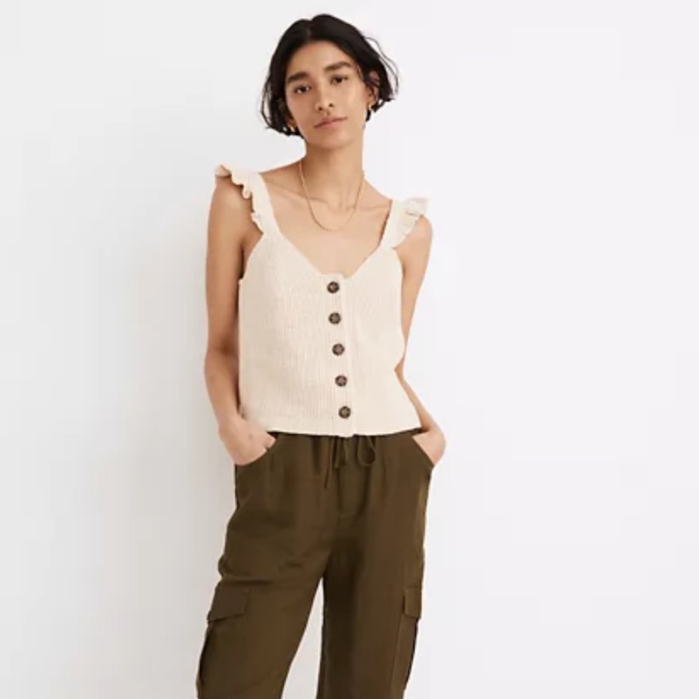 NWT Madewell Ruffle Sweater Tank